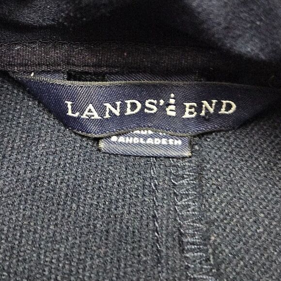 Land's End Jacket Size Extra Large 18-20 Blue Softshell Windbreaker Fleece Lined - Picture 3 of 8